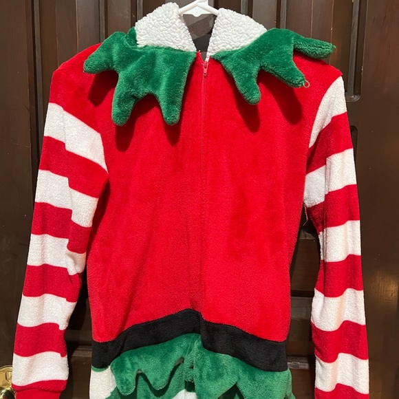 Secret Treasures Womens Extra Small Elf Christmas Ugly  Hooded Pajama Costume XS - Picture 3 of 6